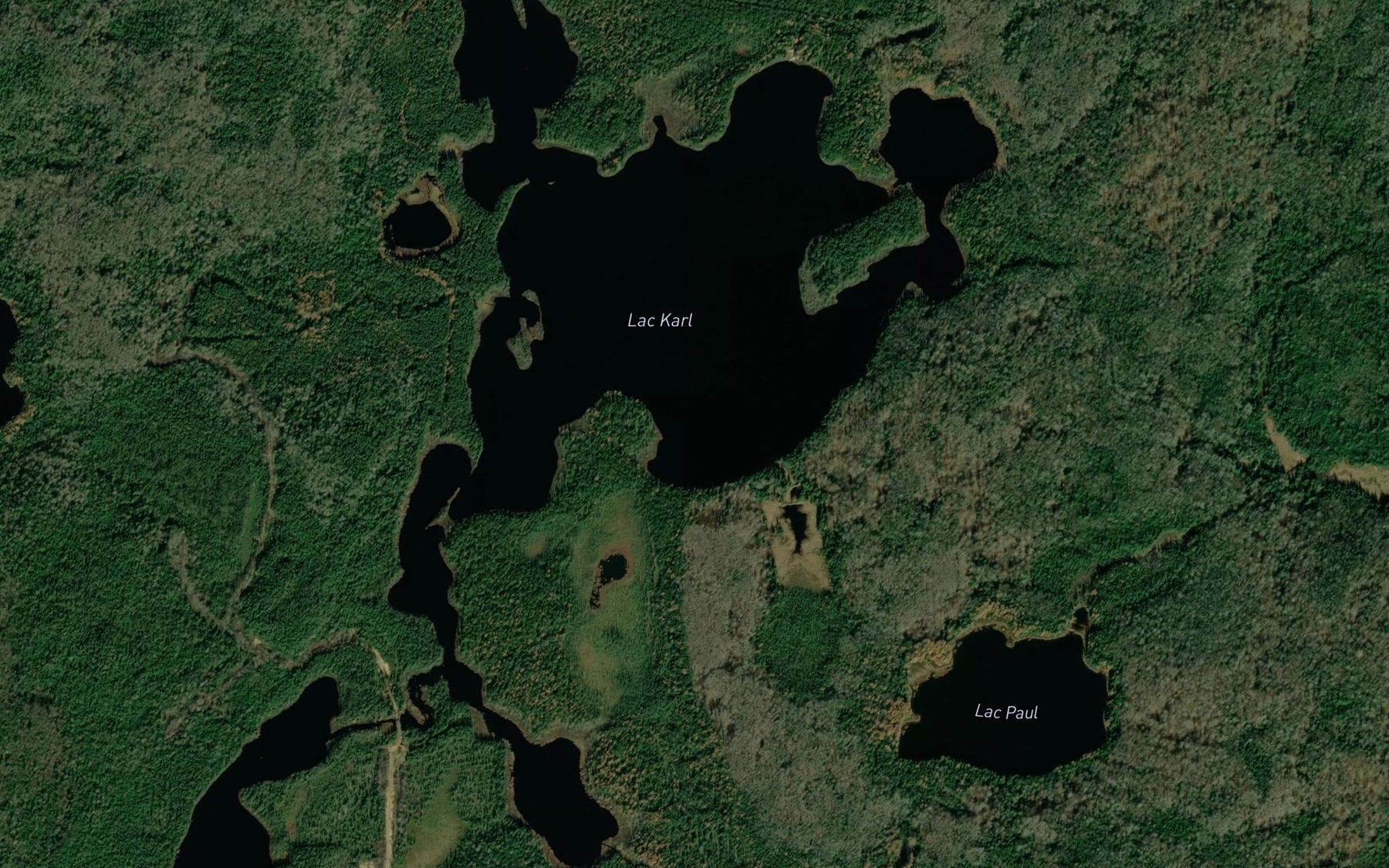Satellite map of the Lac Karl