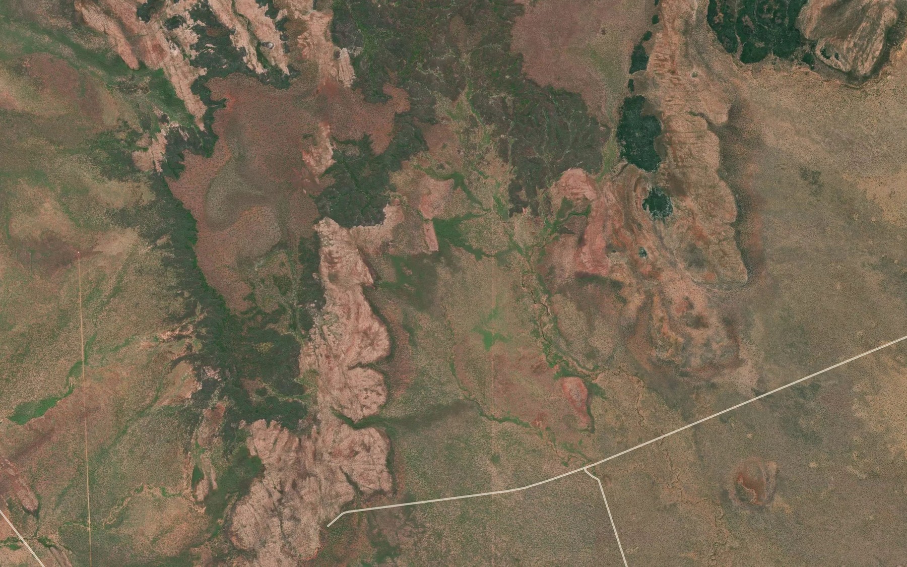 Satellite map of the Dingo Creek