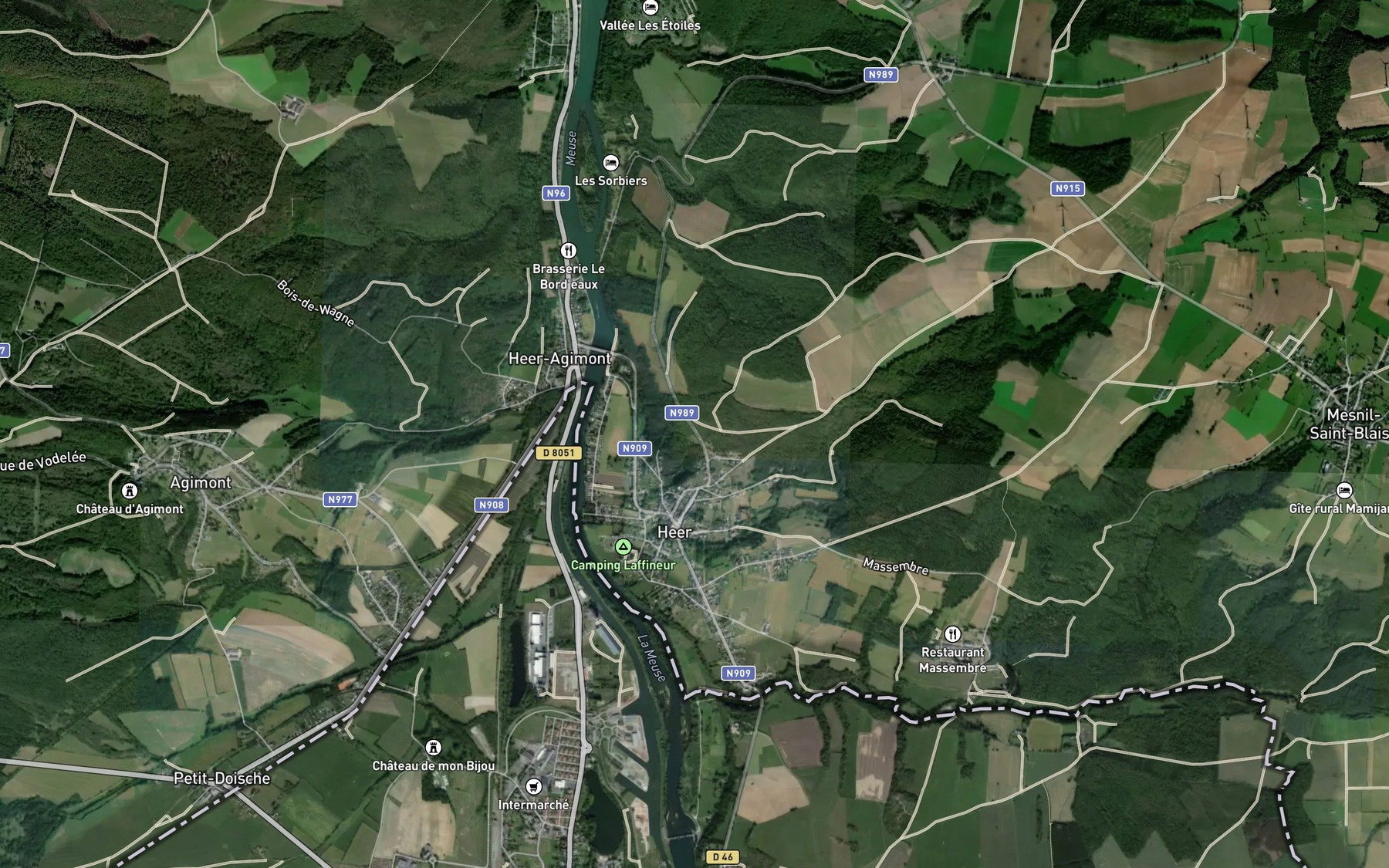 Satellite map of the Heer