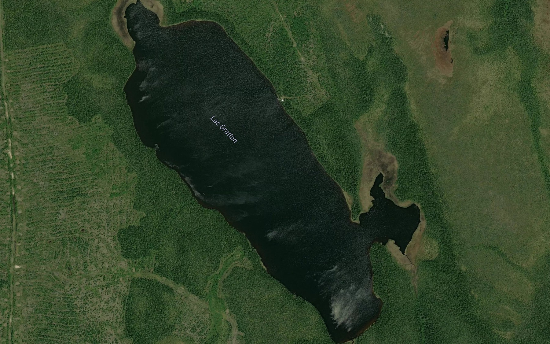 Satellite map of the Lac Gratton