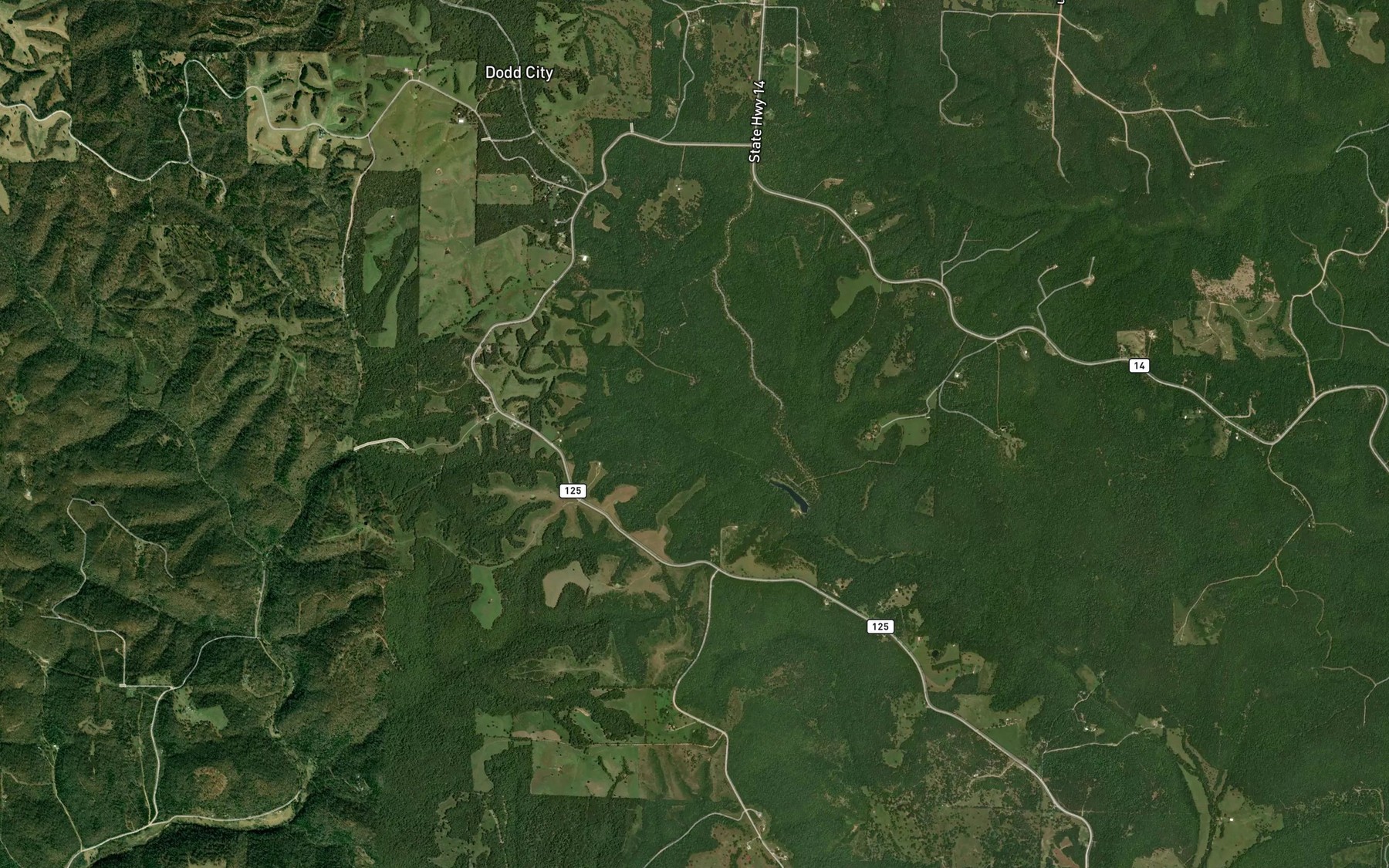 Satellite map of the Coon Spring
