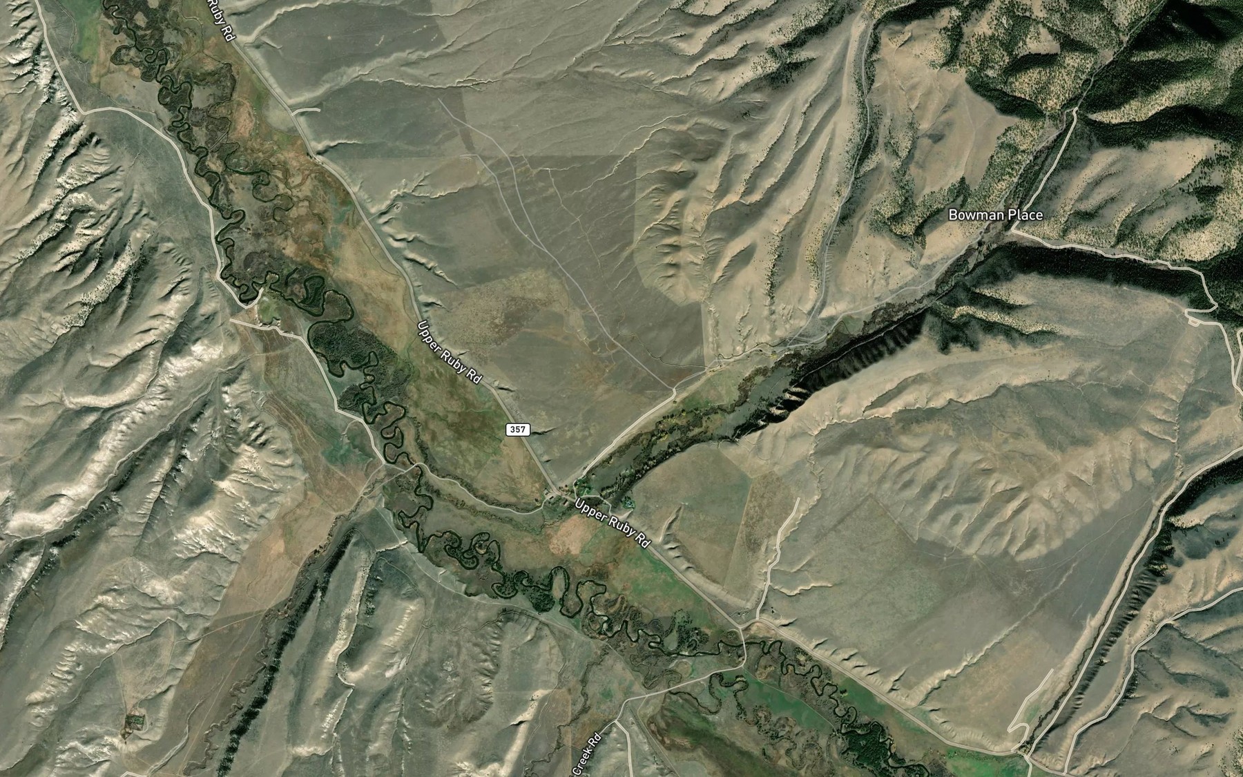 Satellite map of the Snapp Donegan Ditch