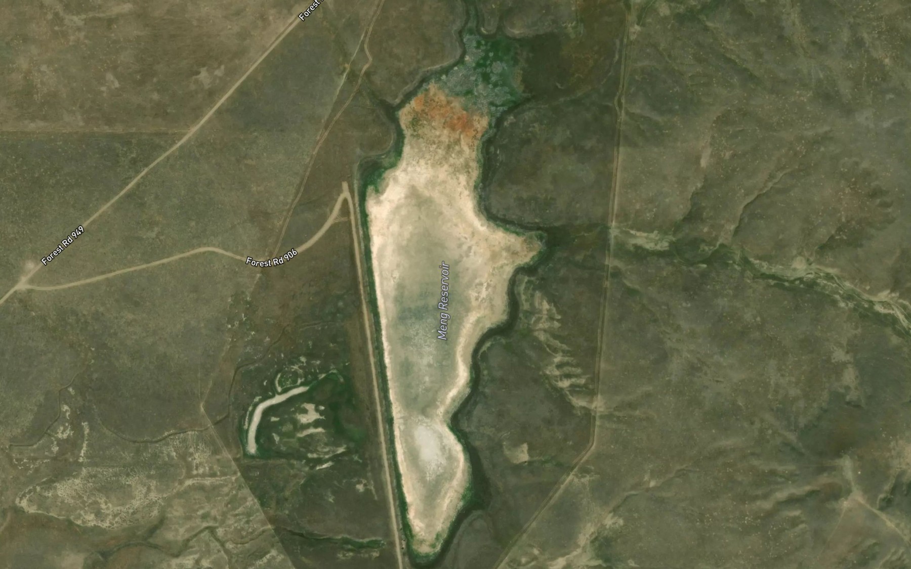 Satellite map of the Meng Reservoir