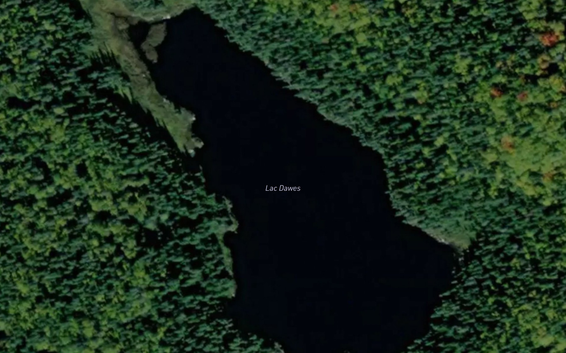 Satellite map of the Lac Dawes