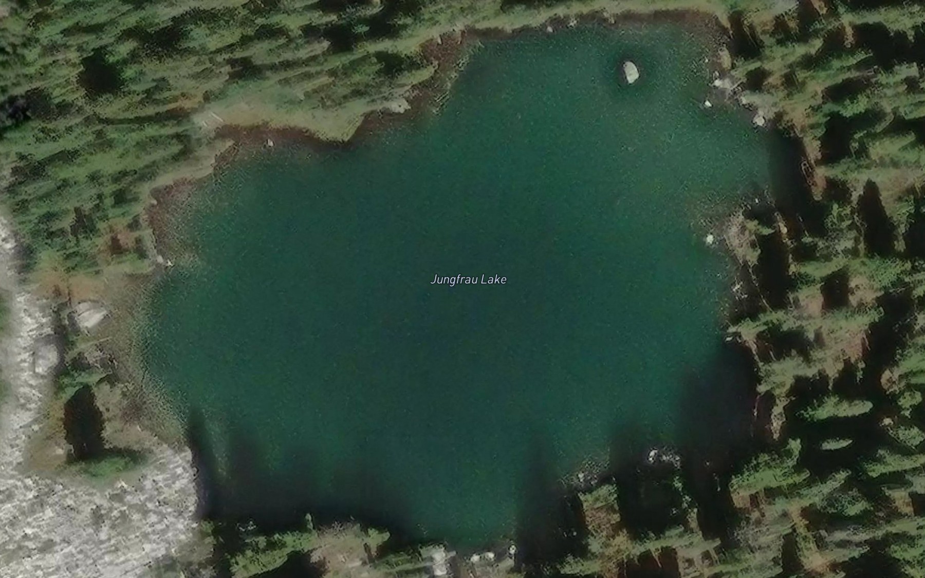 Satellite map of the Jungfrau Lake