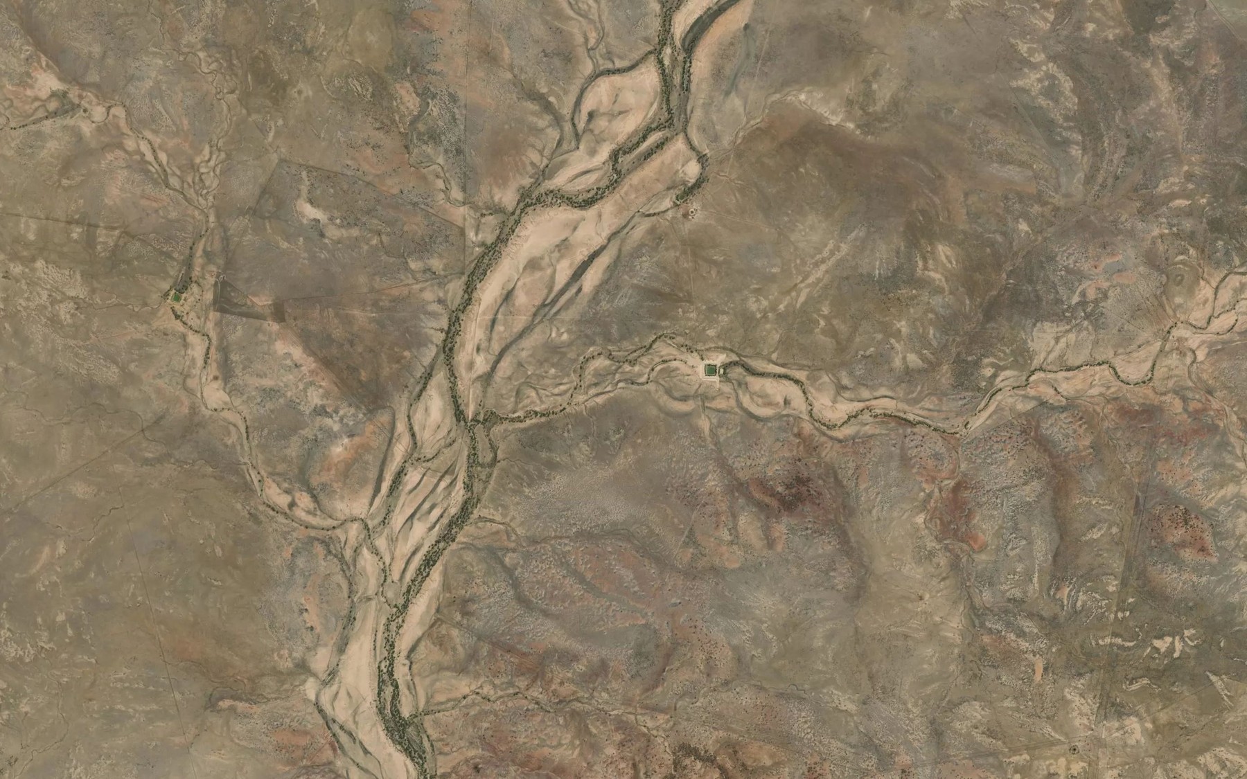 Satellite map of the Cattle Creek