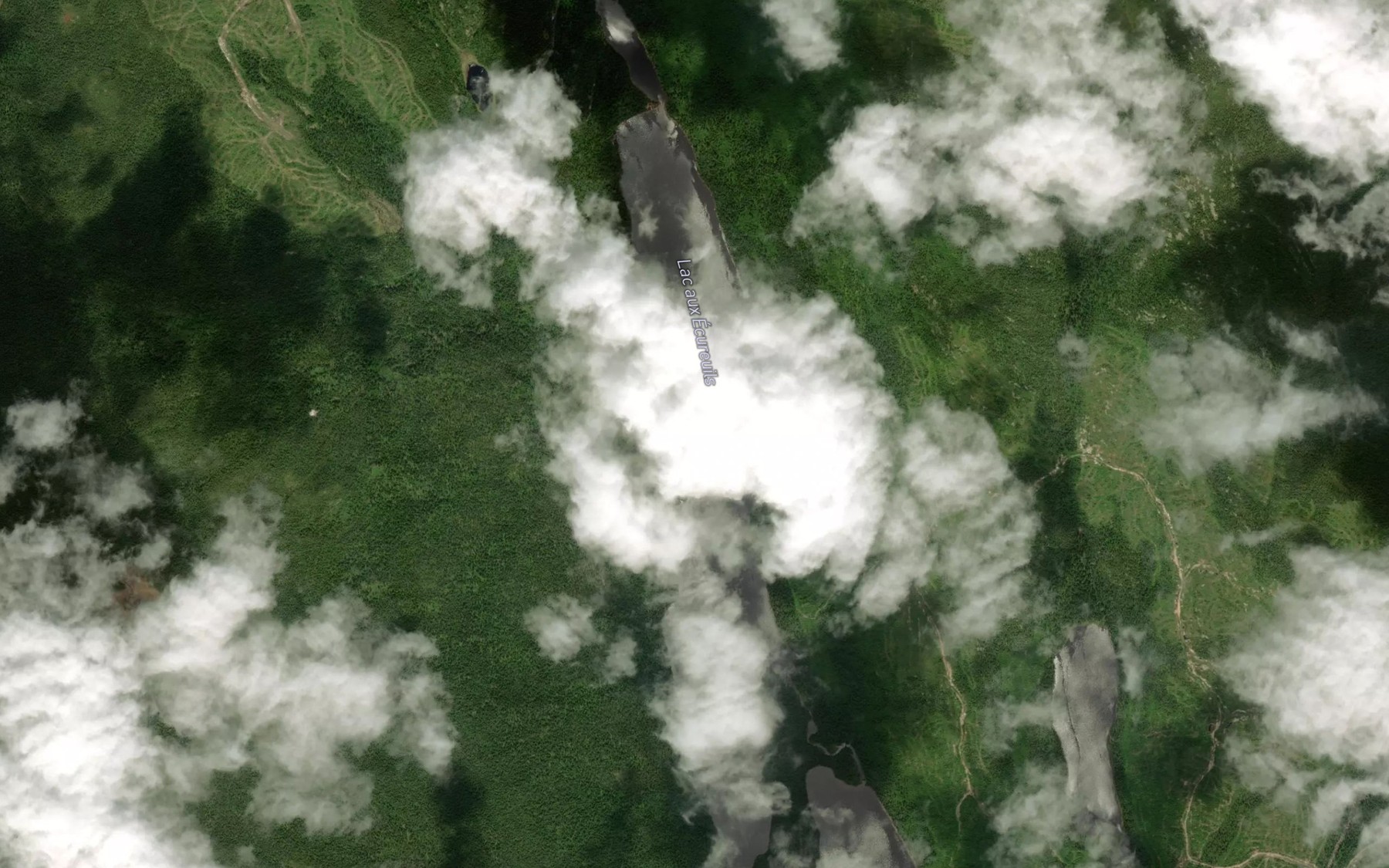 Satellite map of the Lac aux Ecureuils