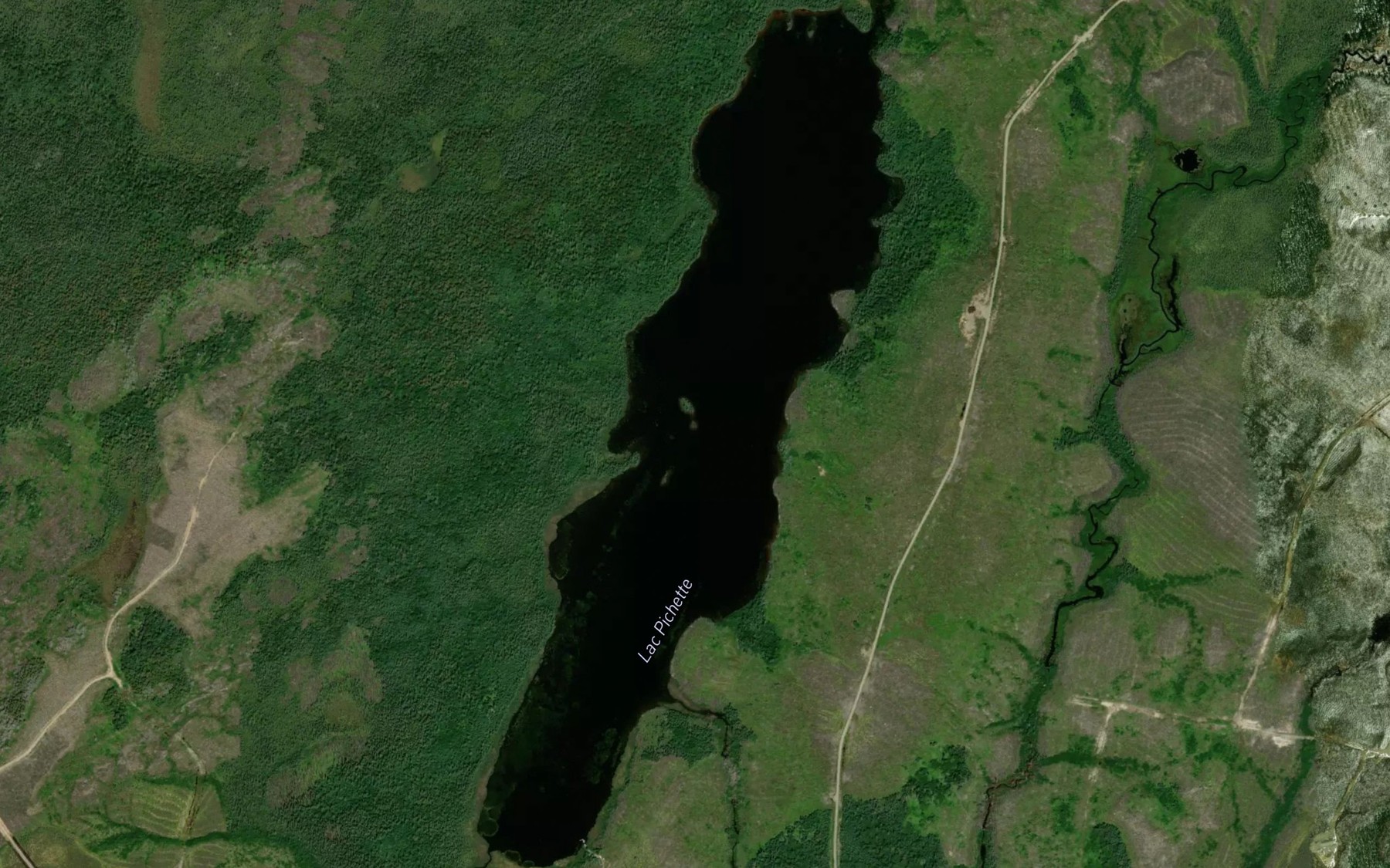 Satellite map of the Lac Pichette