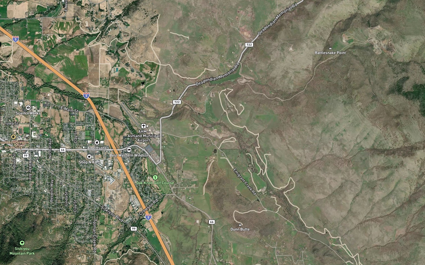 Satellite map of the Lithia Spring