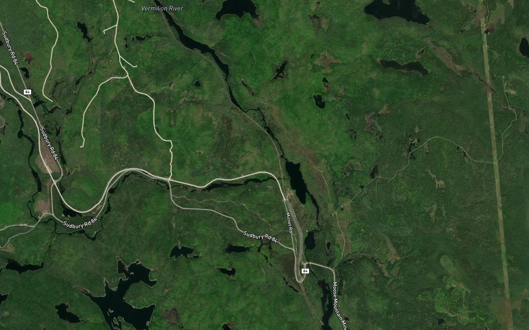 Satellite map of the Roberts River