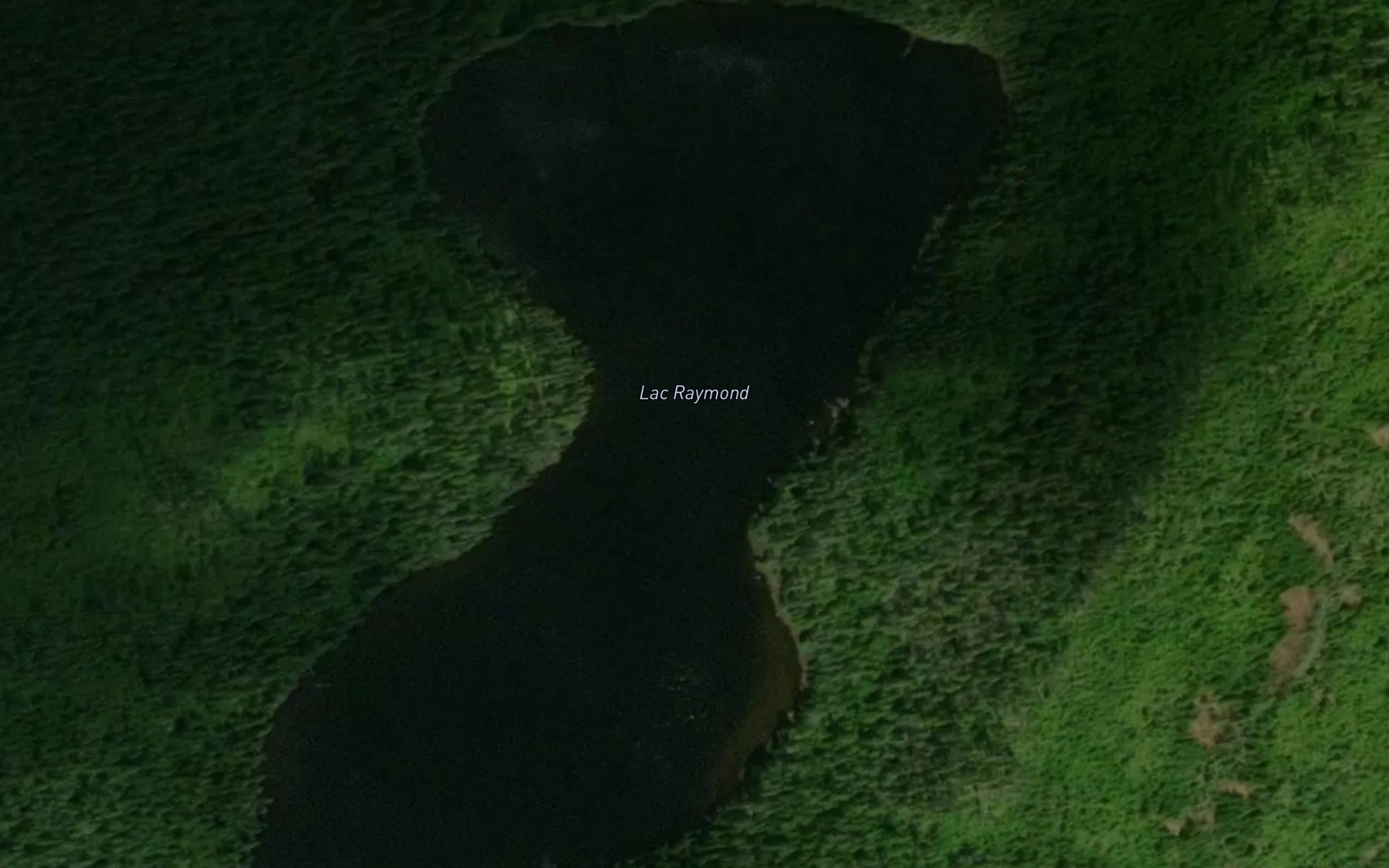 Satellite map of the Lac Raymond