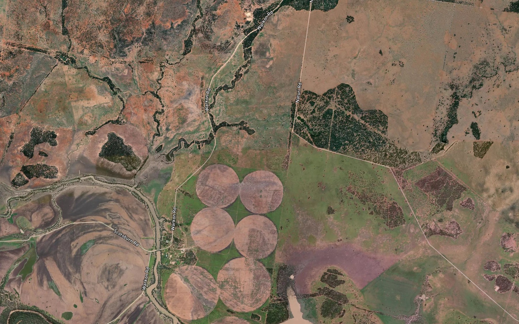 Satellite map of the Hurley Creek