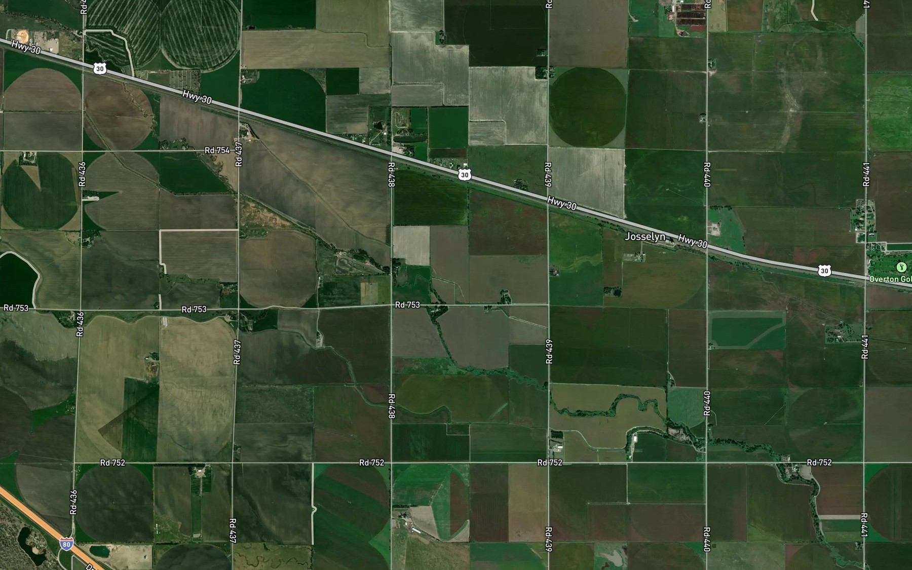 Satellite map of the Beatty Ditch