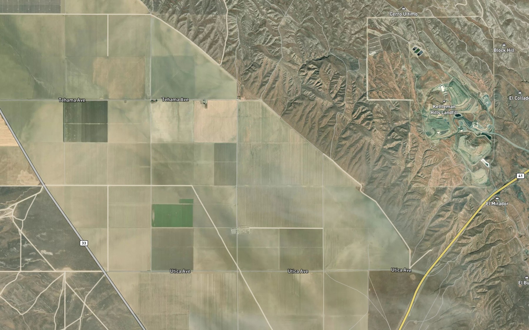 Satellite map of the Arroyo Delgado