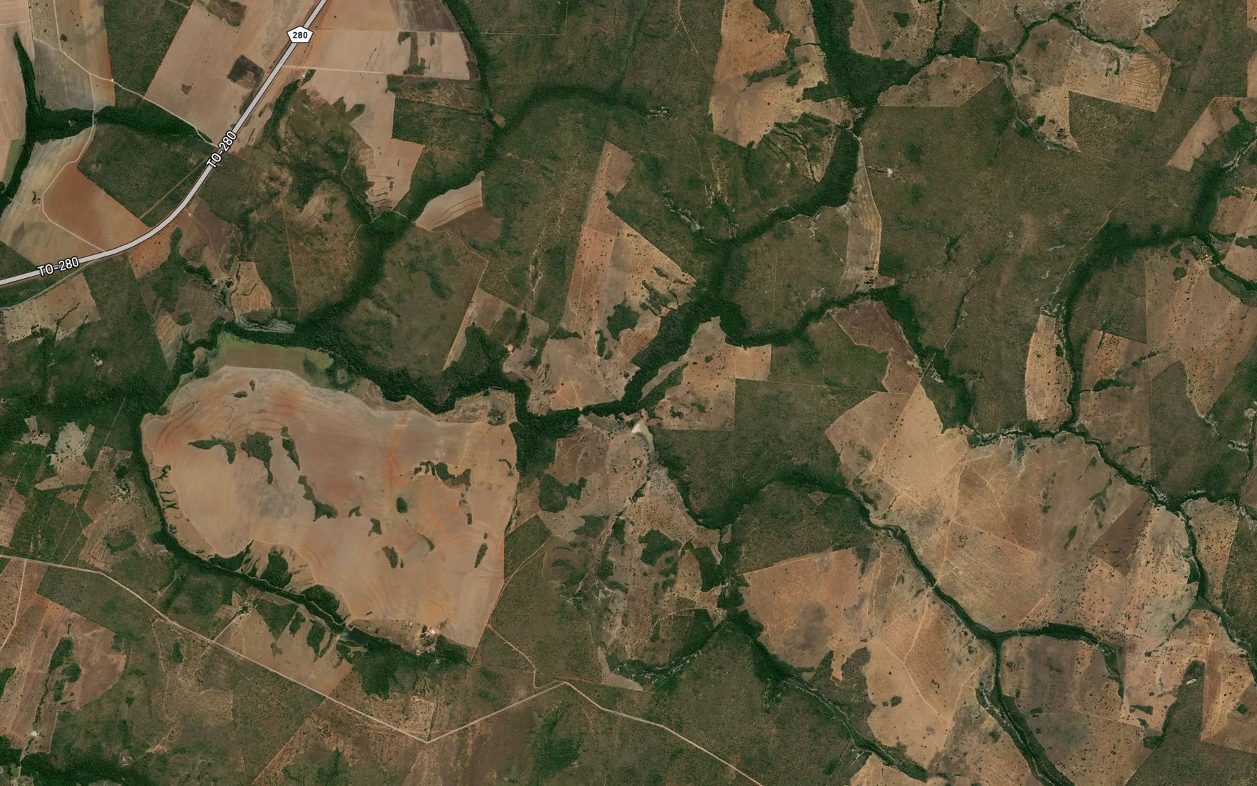Satellite map of the Corrego Cachoeira