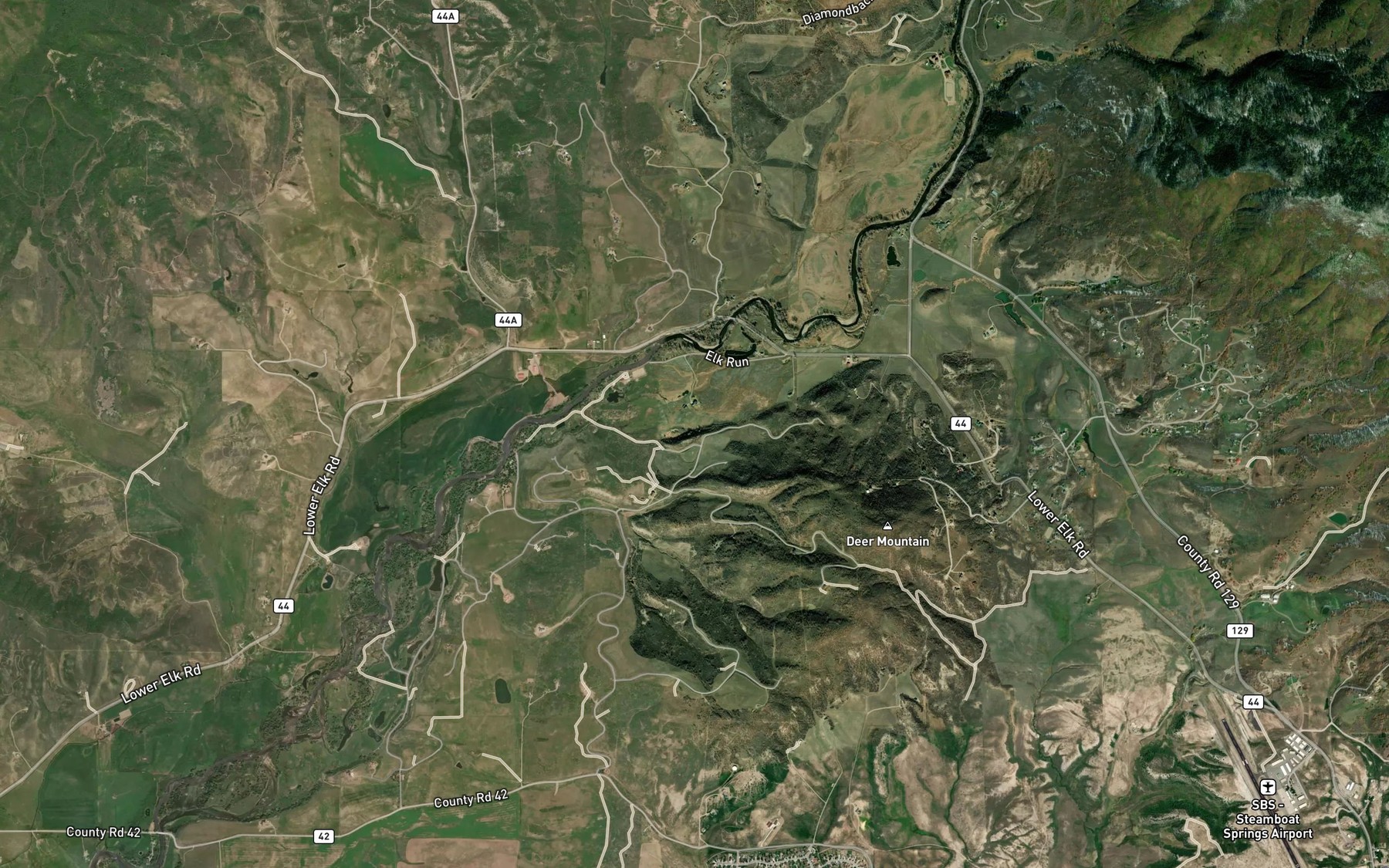Satellite map of the Wither Ditch