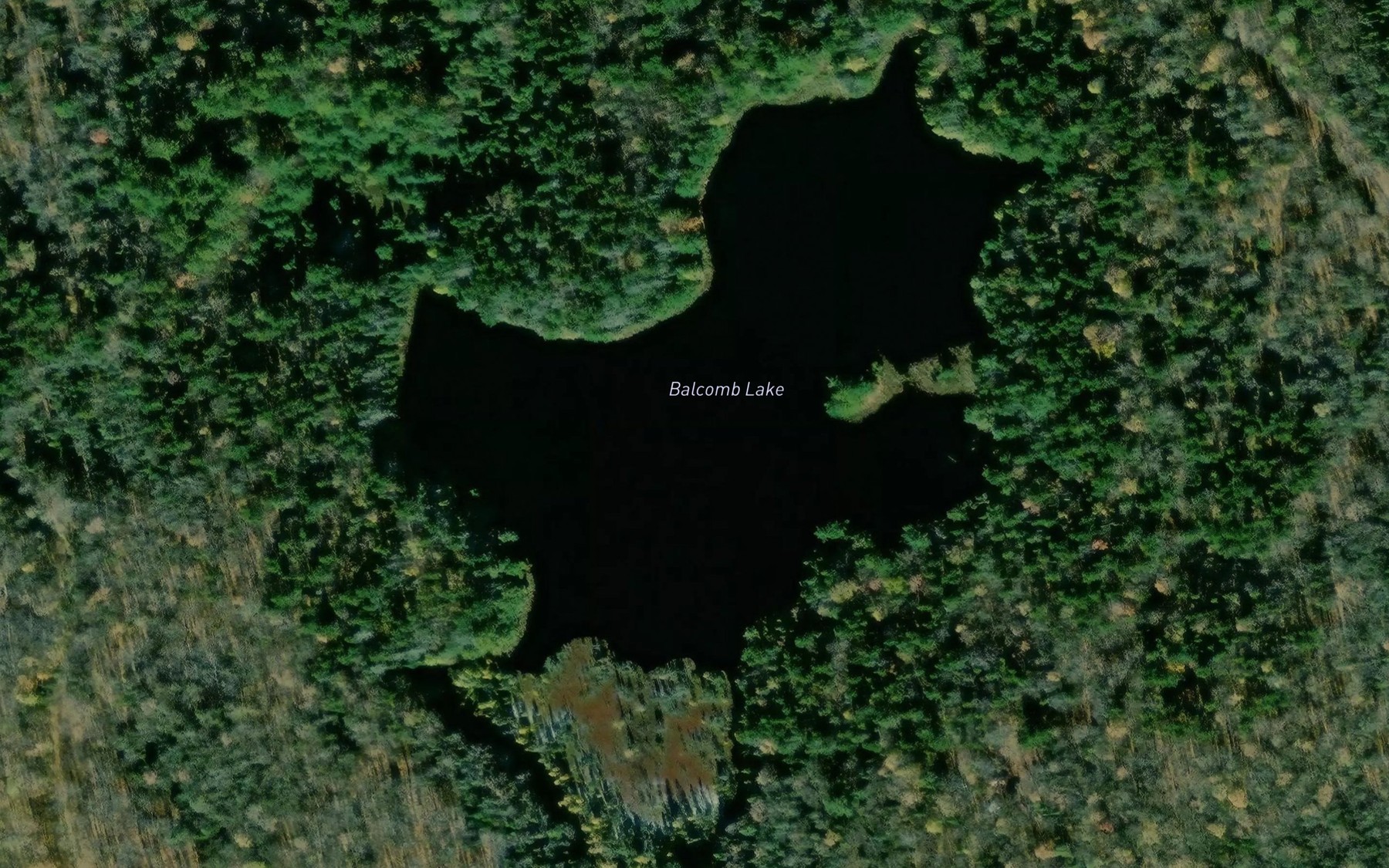 Satellite map of the Balcomb Lake