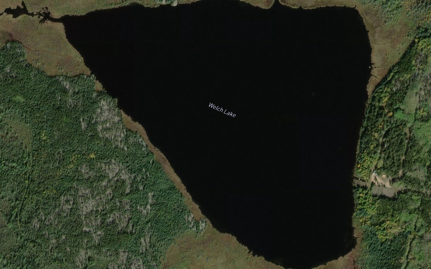 Satellite map of the Welch Lake