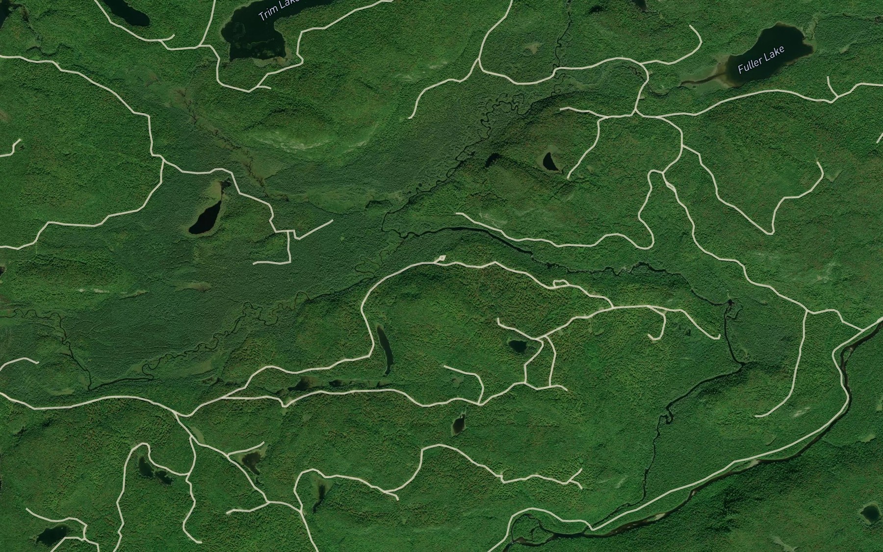Satellite map of the Big Pike Creek