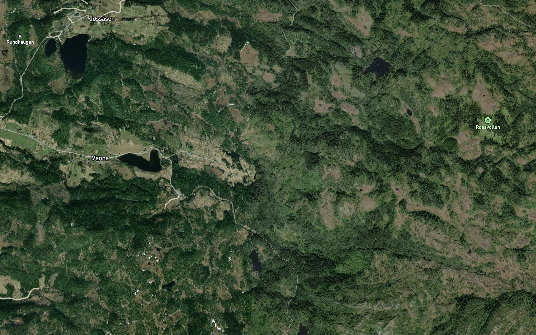 Satellite map of the Raudmyrdalsbekken