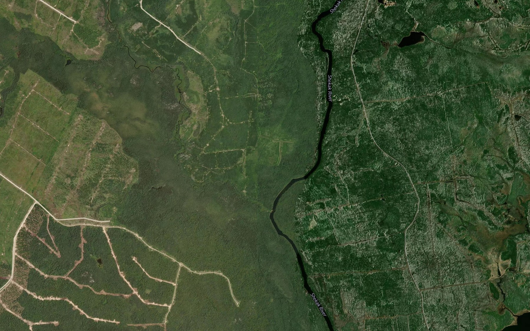 Satellite map of the Wigwam Creek