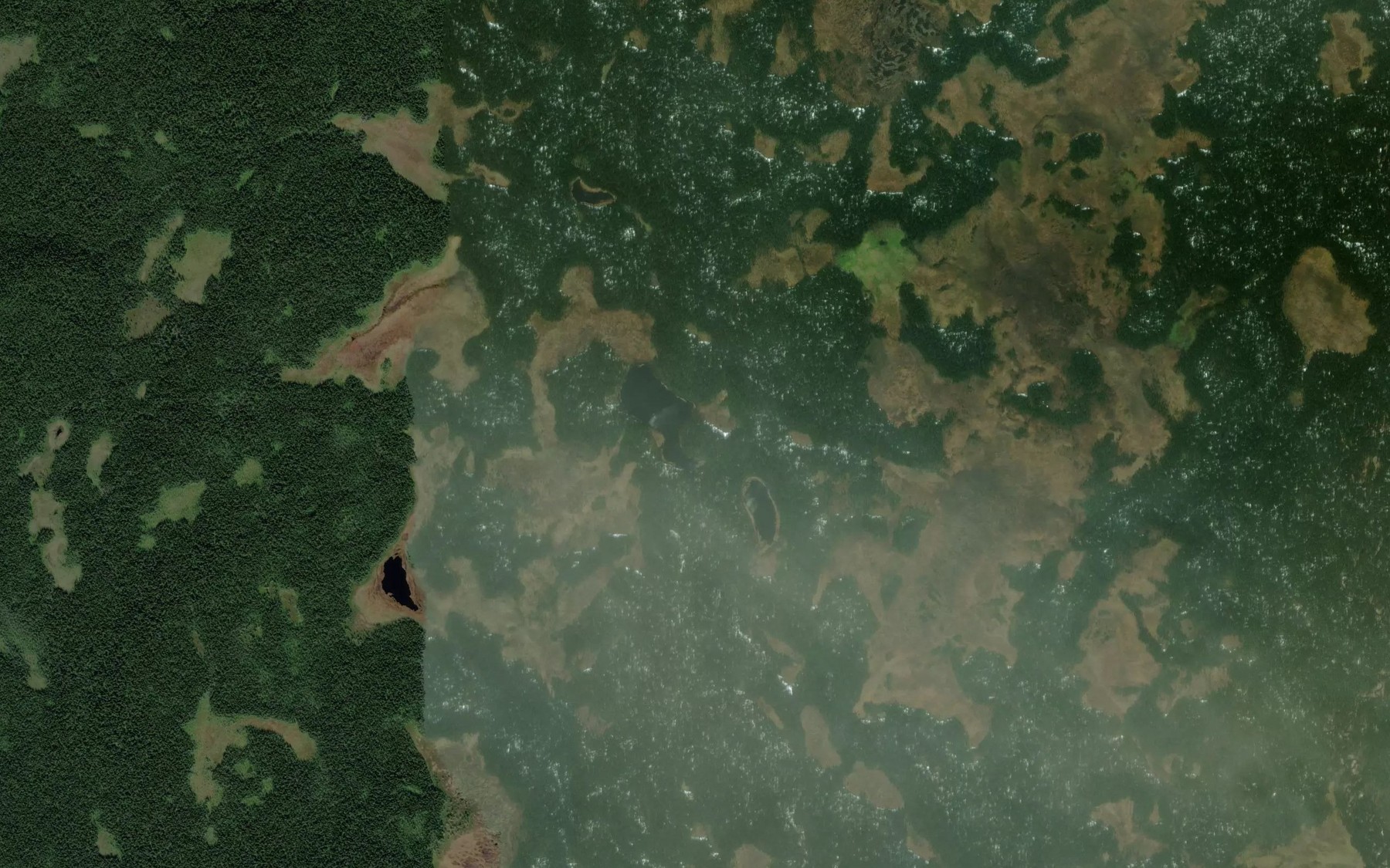 Satellite map of the Bronitskiye Ozera
