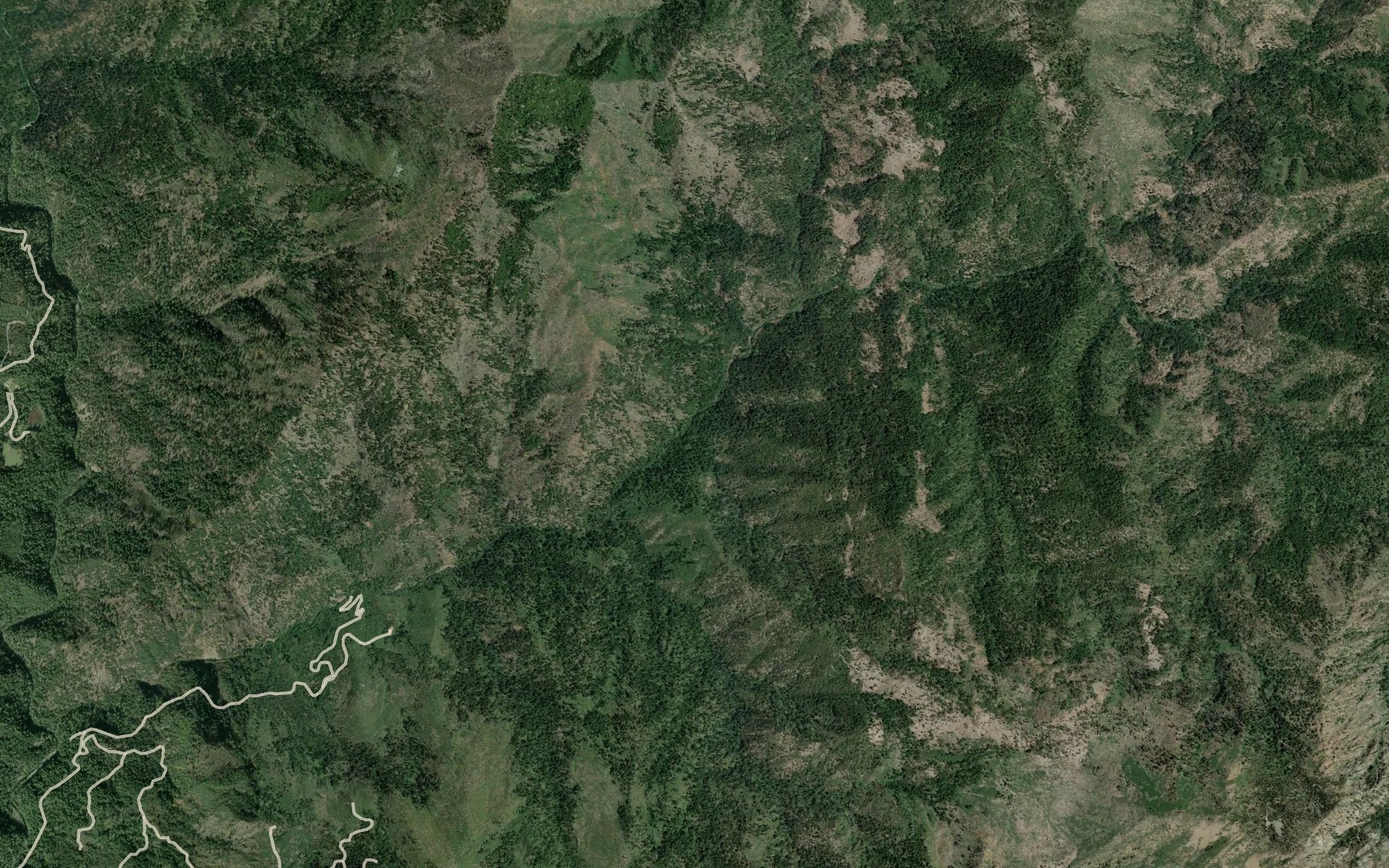 Satellite map of the White Creek