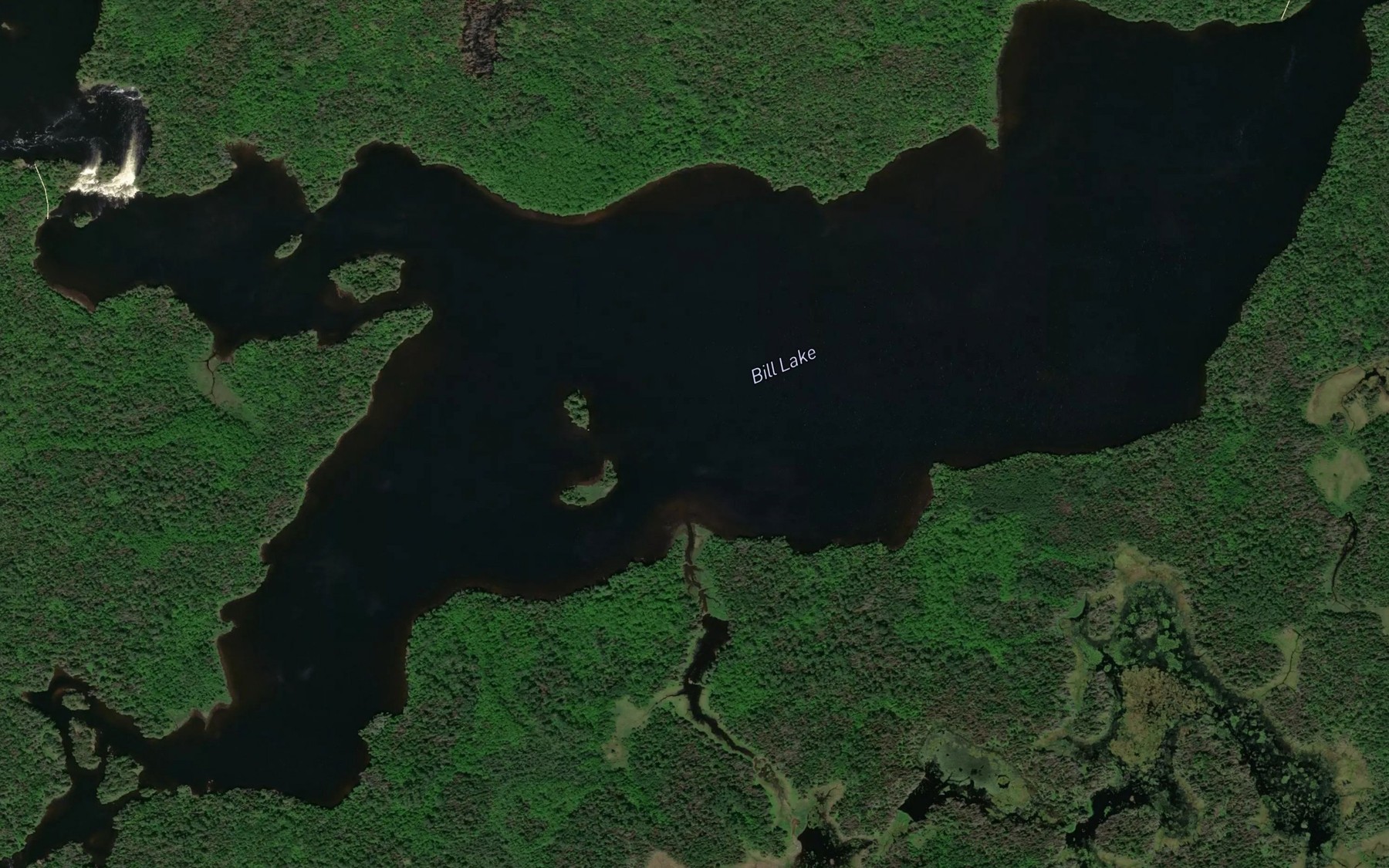 Satellite map of the Bill Lake