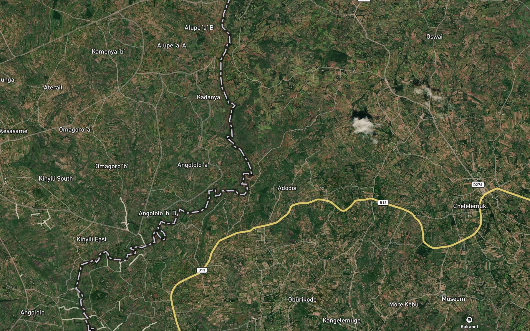 Satellite map of the Kakuluo
