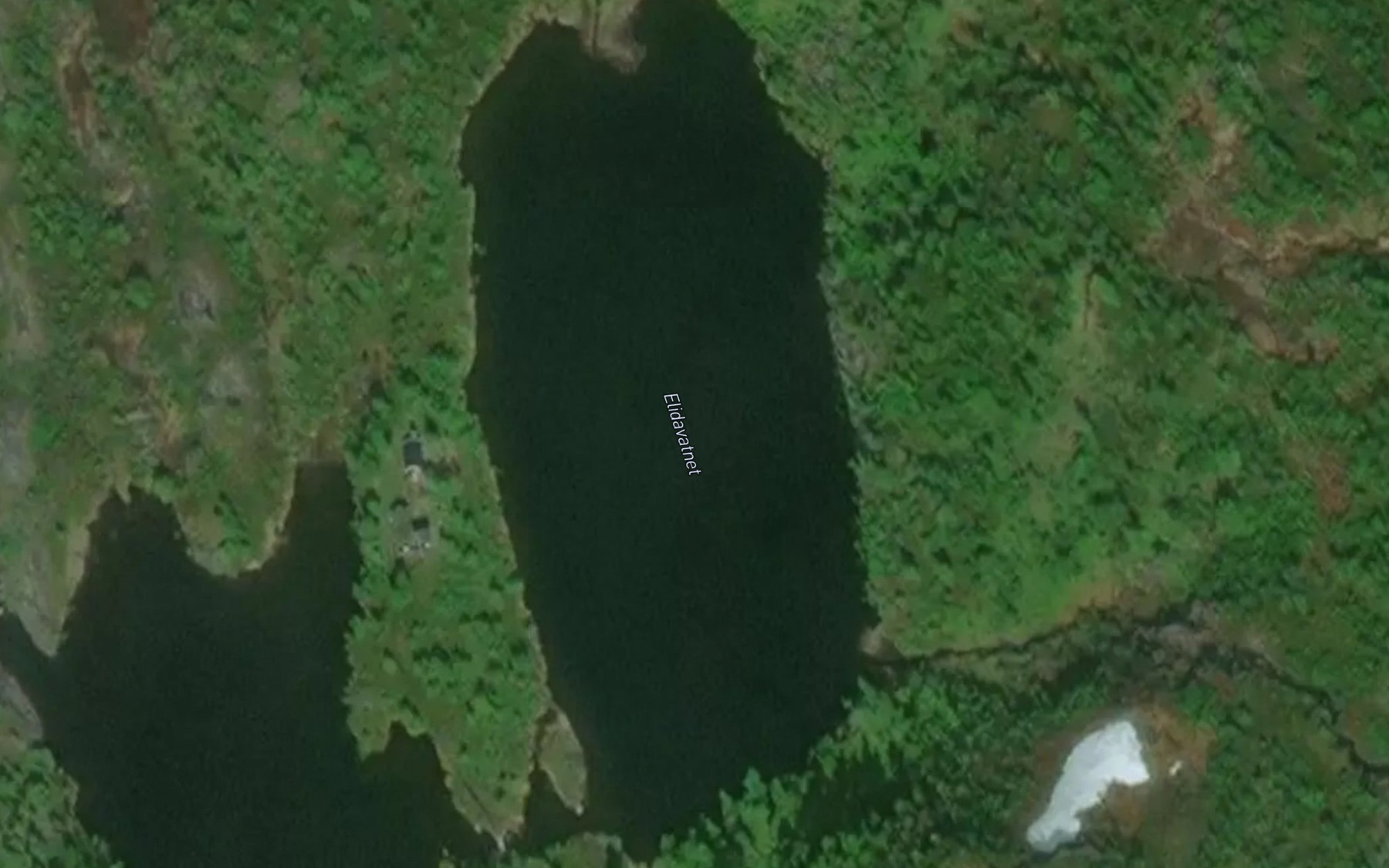 Satellite map of the Elidavatnet