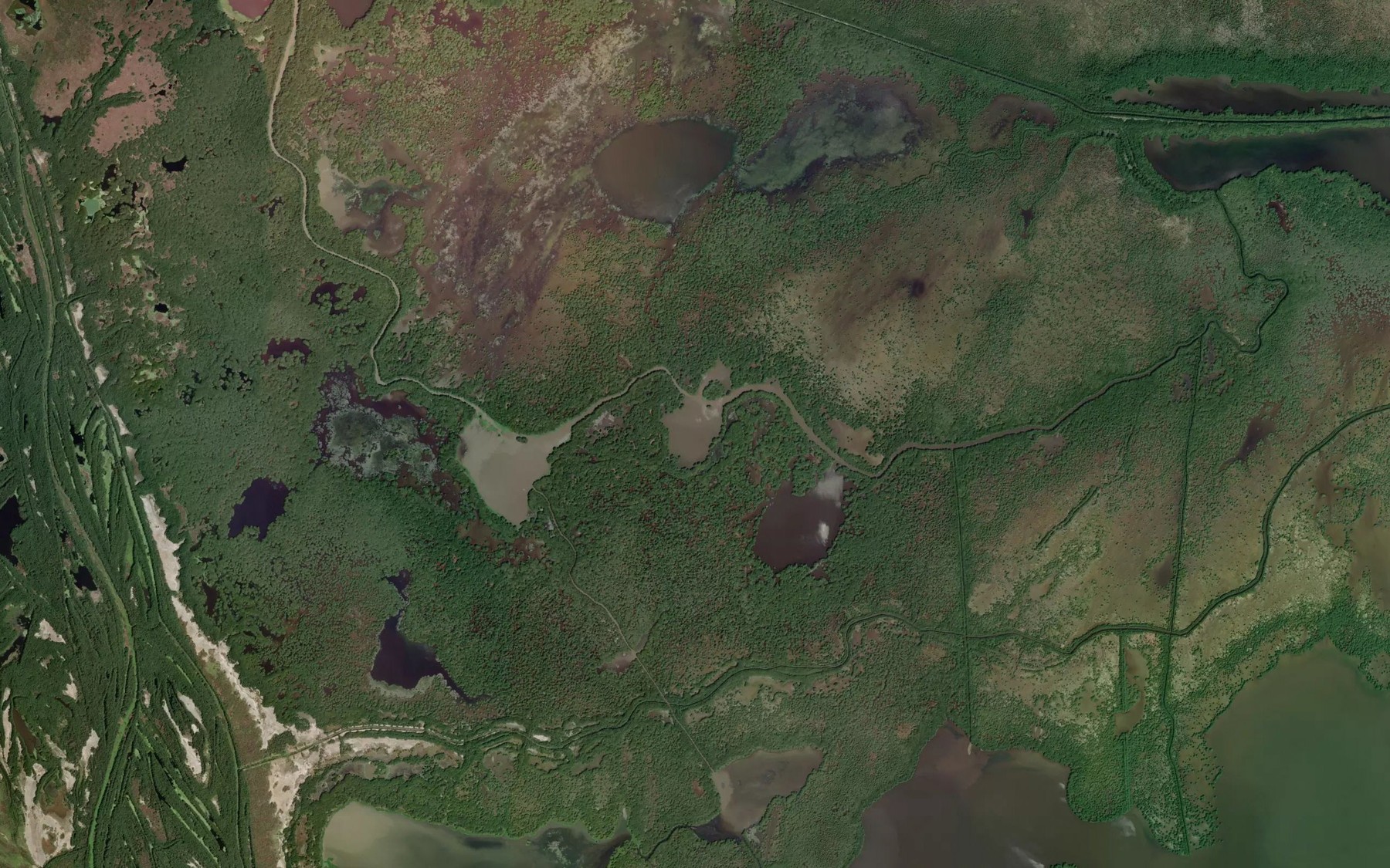 Satellite map of the Cienaga Canalete