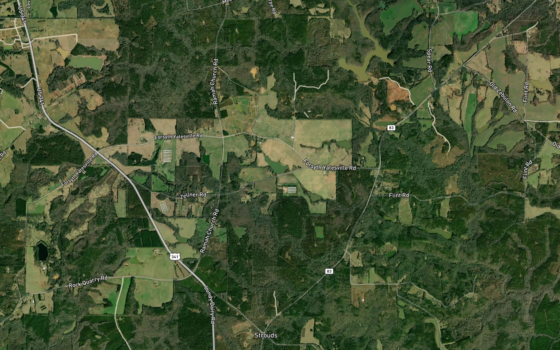 Satellite map of the Pippin Lake