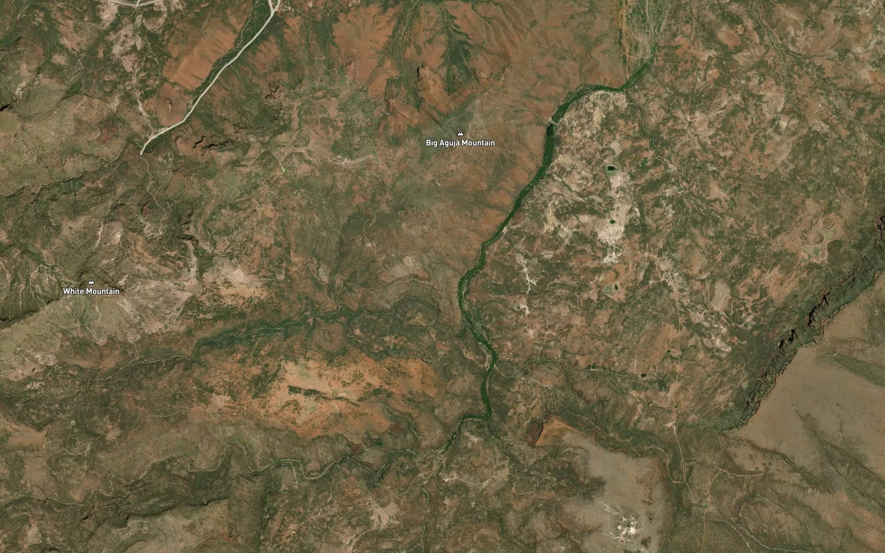 Satellite map of the Big Aguja Springs