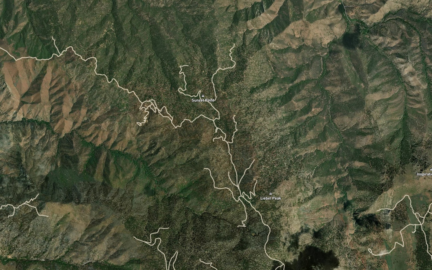 Satellite map of the Saddle Spring