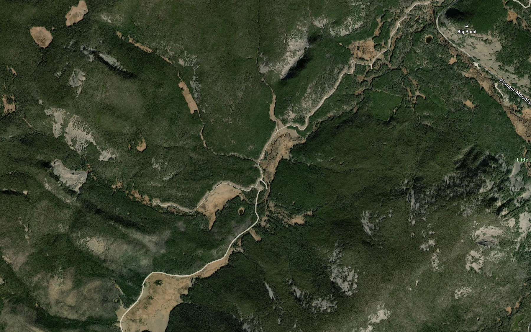 Satellite map of the Stringer Creek