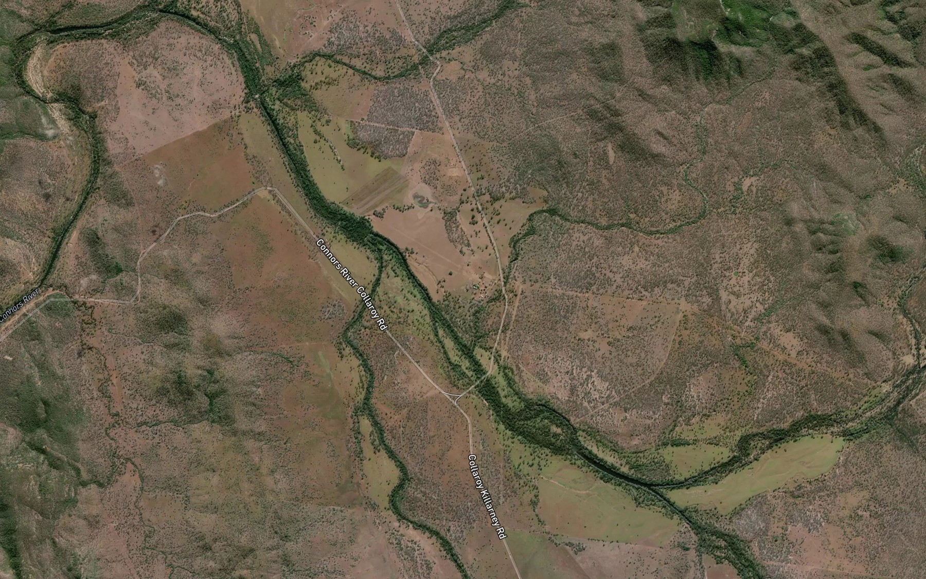 Satellite map of the Whelan Creek
