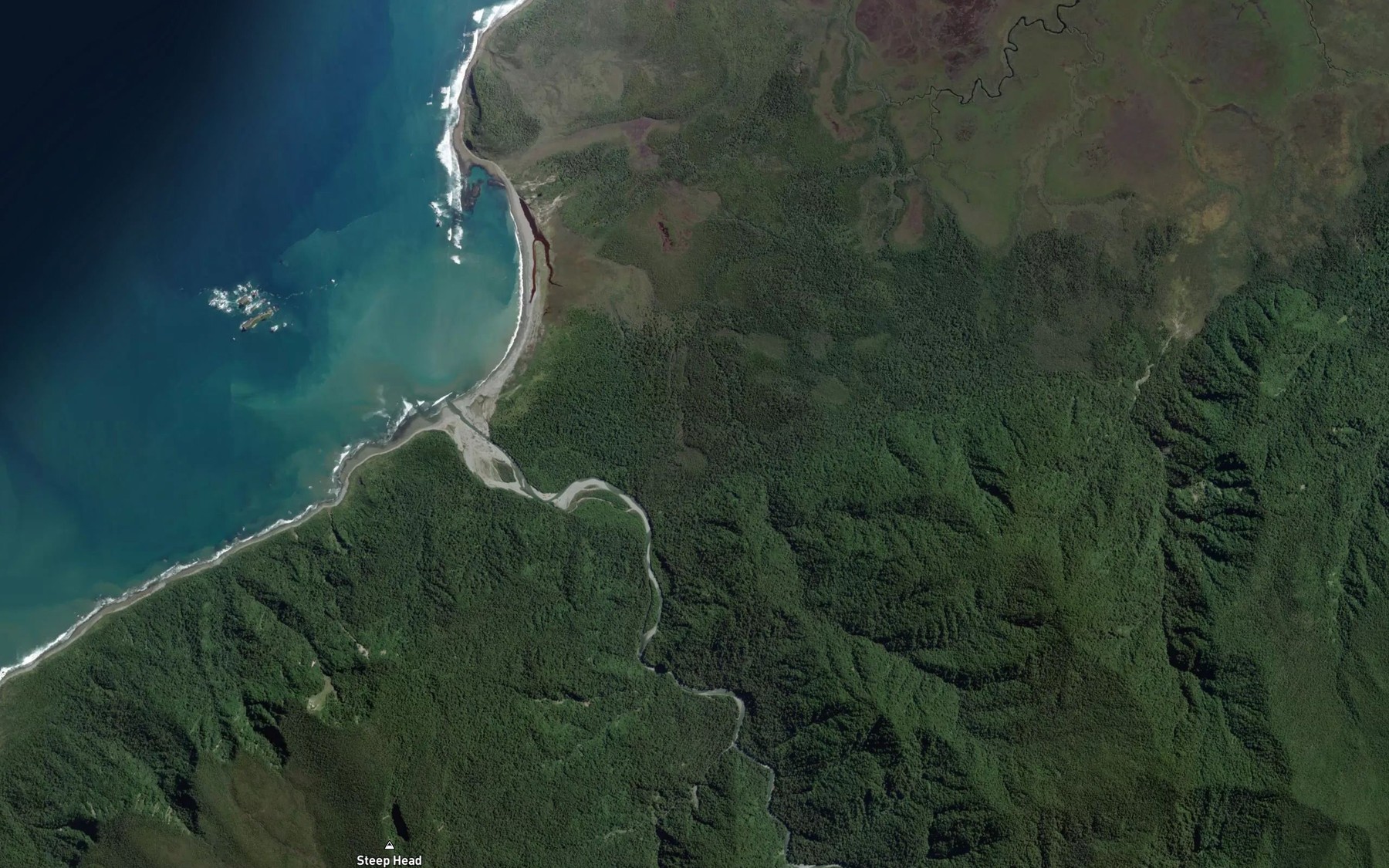 Satellite map of the Watson Creek