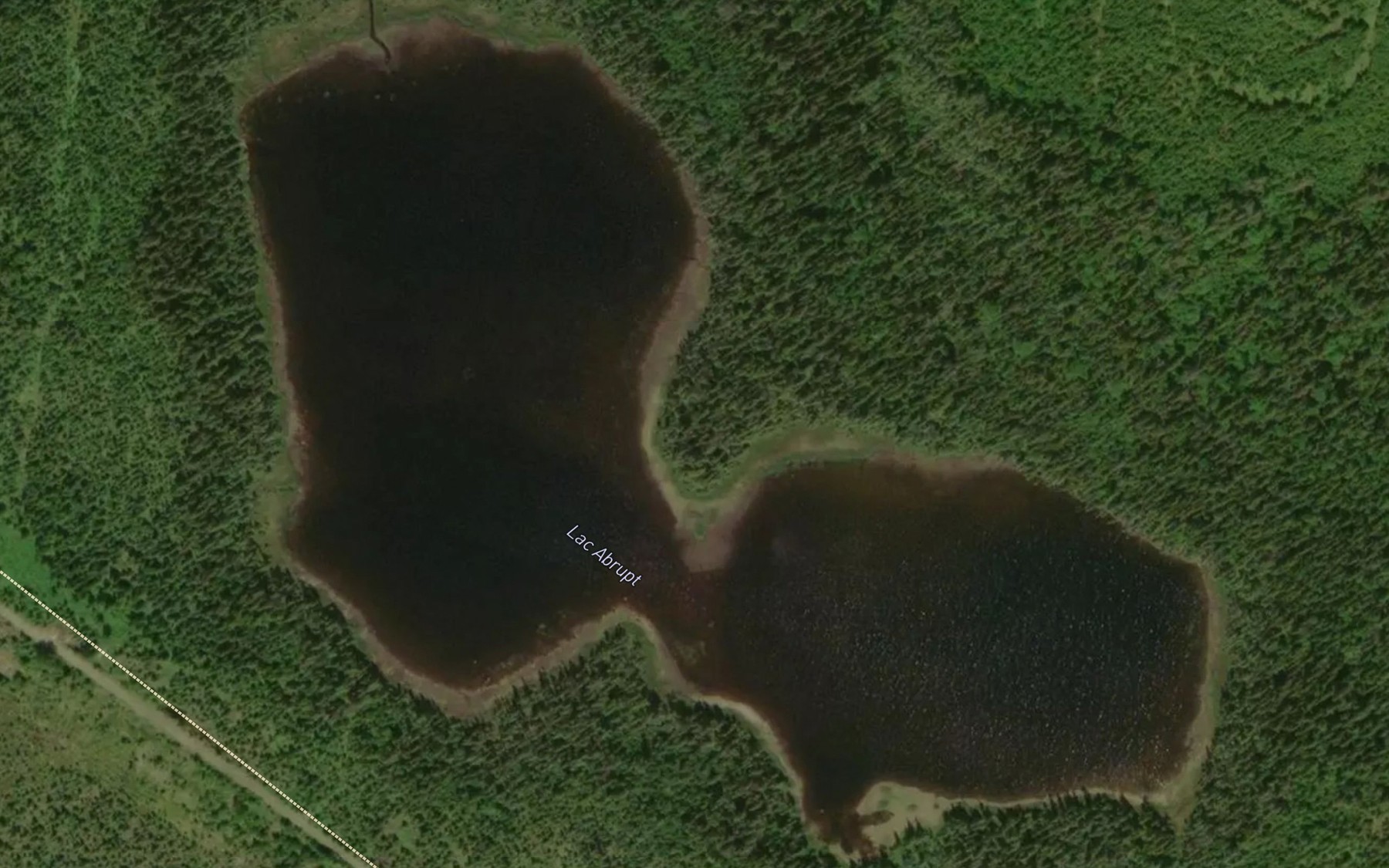 Satellite map of the Lac Abrupt