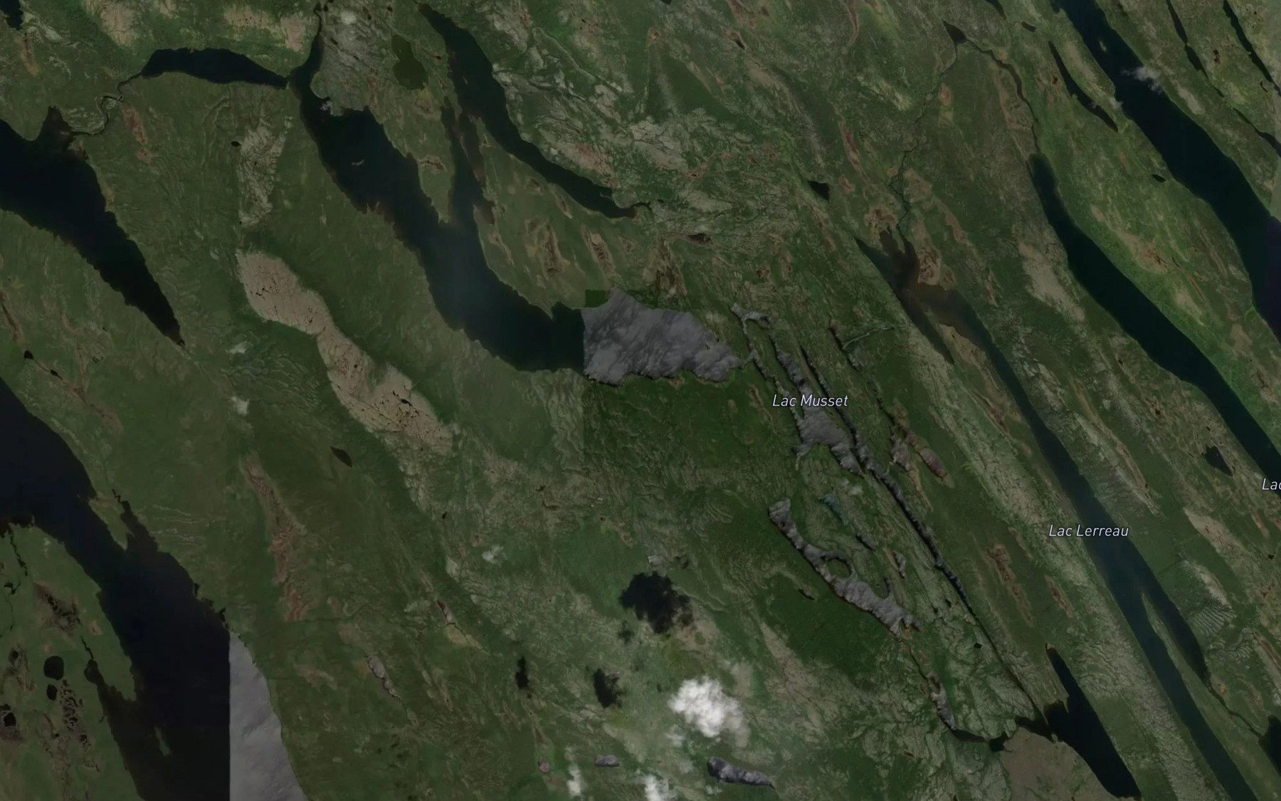 Satellite map of the Lac Musset