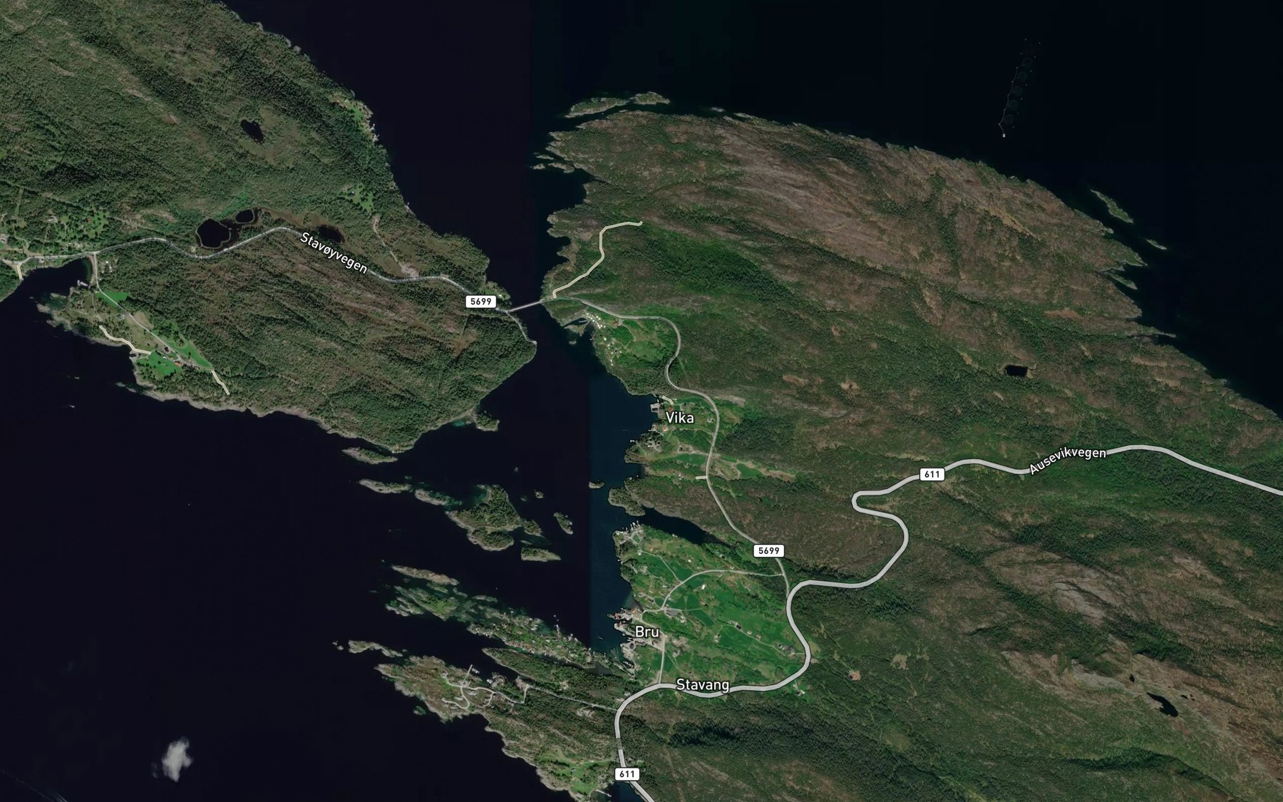 Satellite map of the Grisevika
