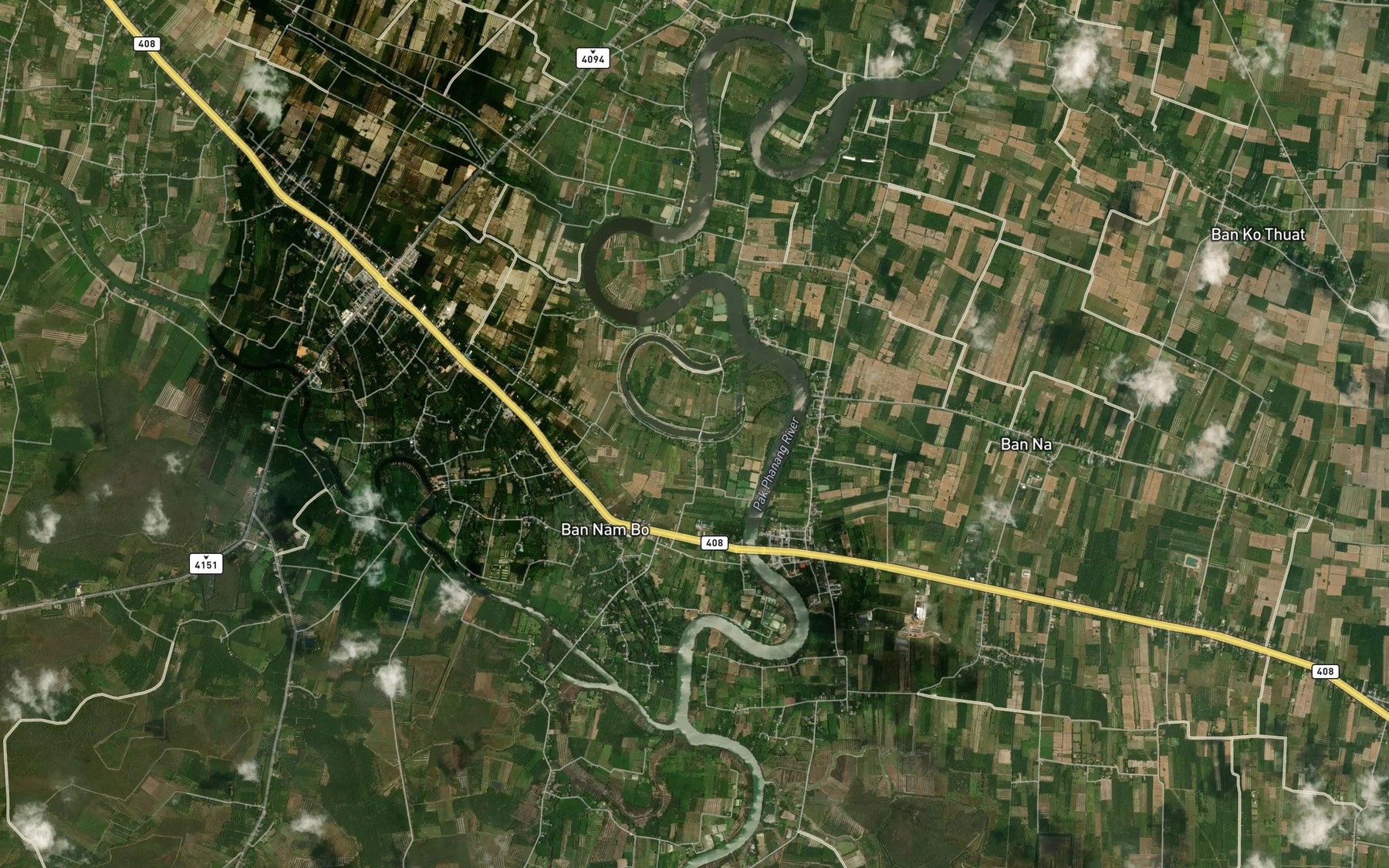 Satellite map of the Khlong Phru Nai Wang