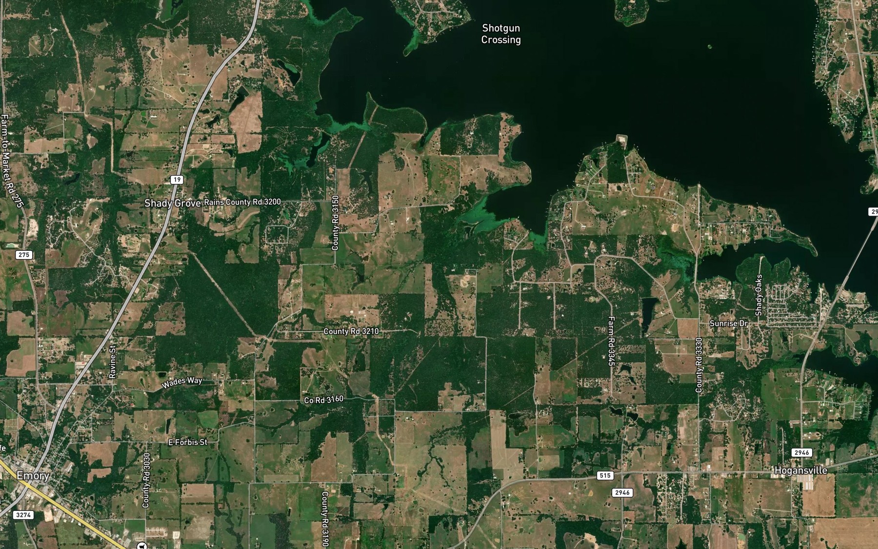Satellite map of the Magee Branch