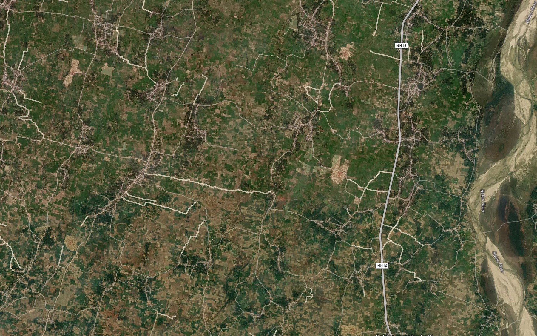 Satellite map of the Sapahi Nadi