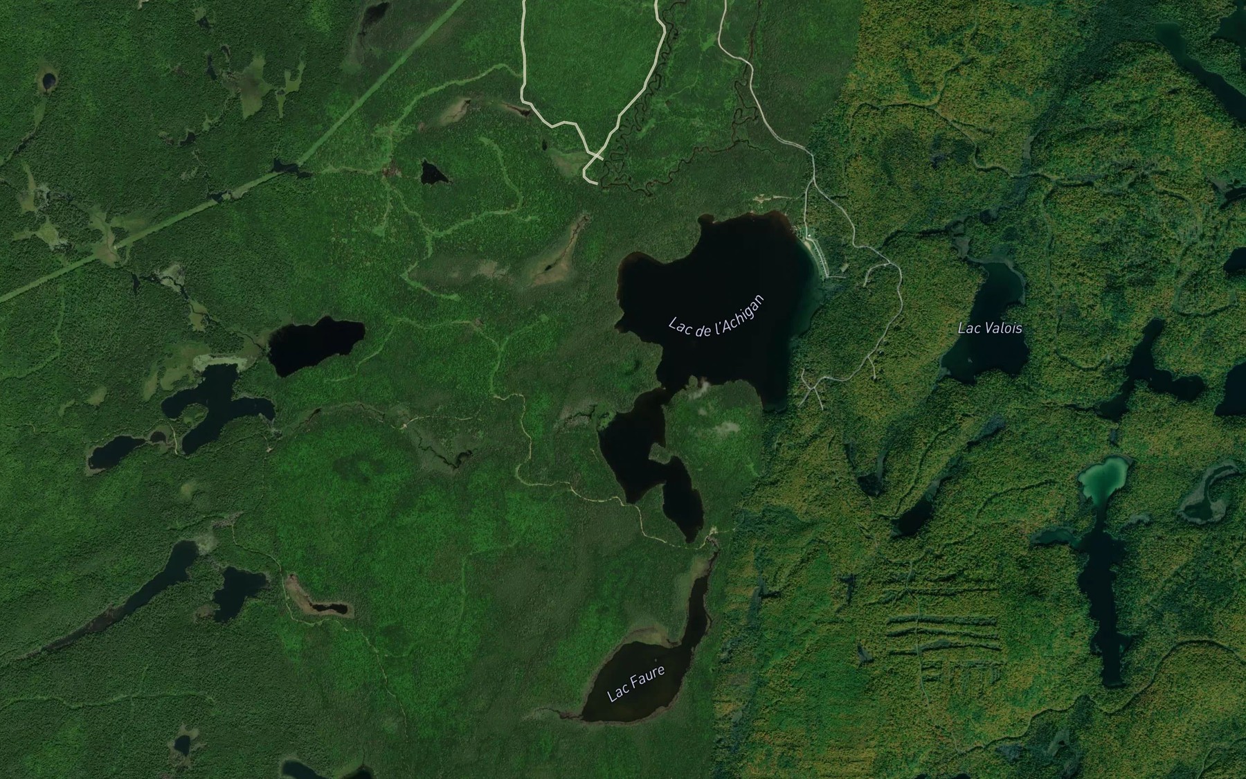 Satellite map of the Baie du Chevreuil