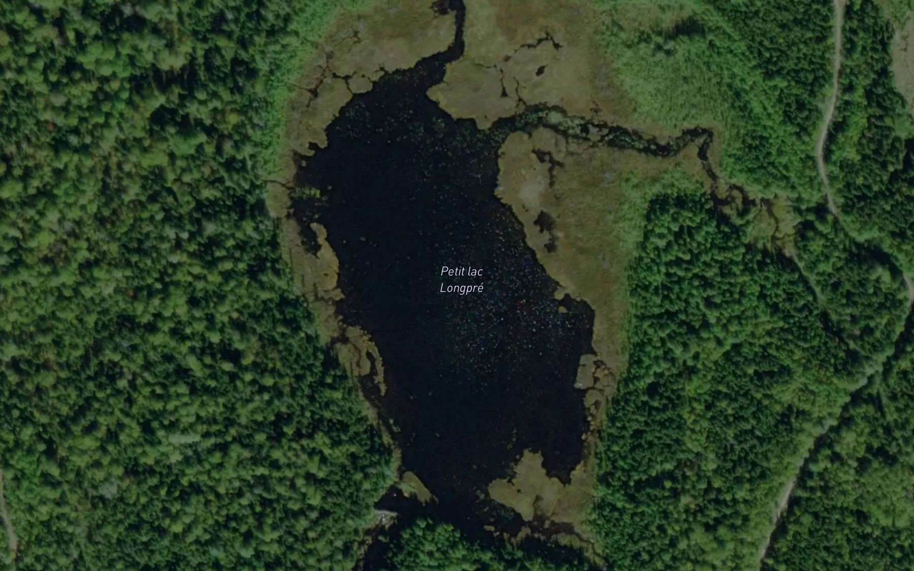 Satellite map of the Petit lac Longpre
