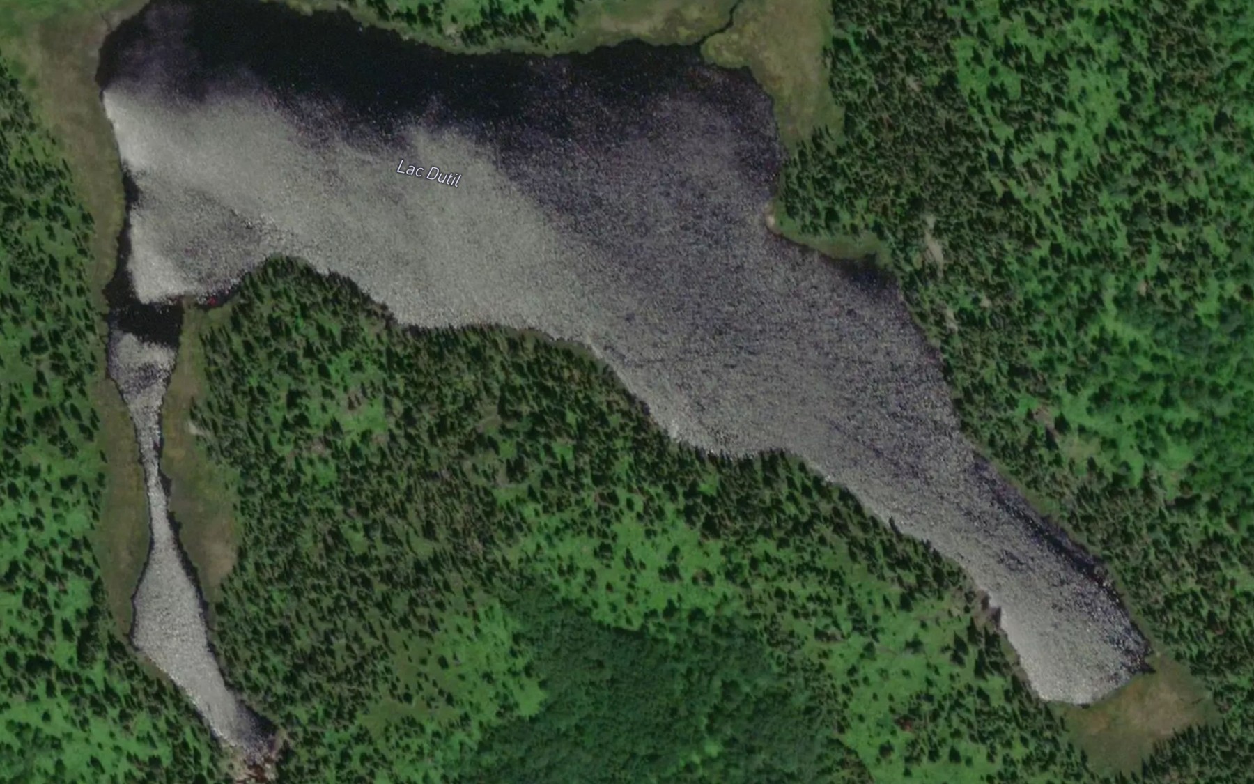 Satellite map of the Lac Dutil