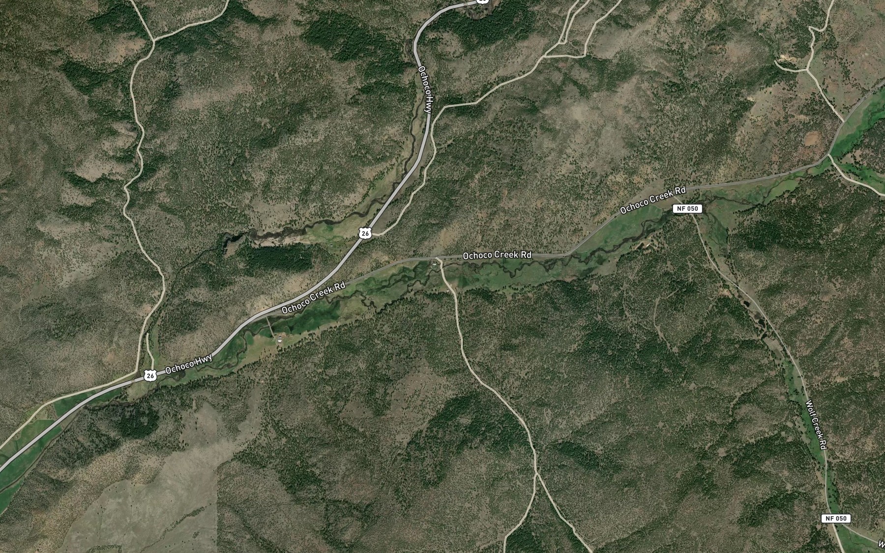 Satellite map of the Camp Branch