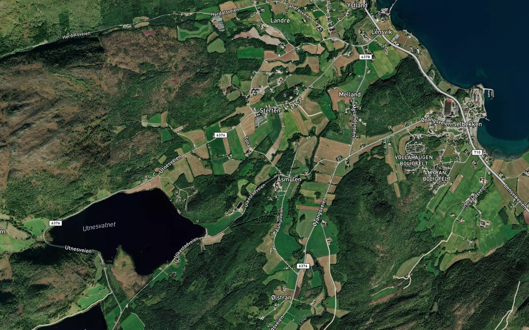 Satellite map of the Stertelva