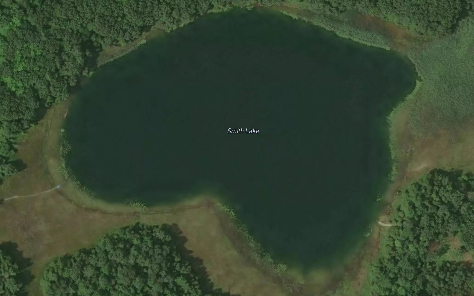Satellite map of the Smith Lake