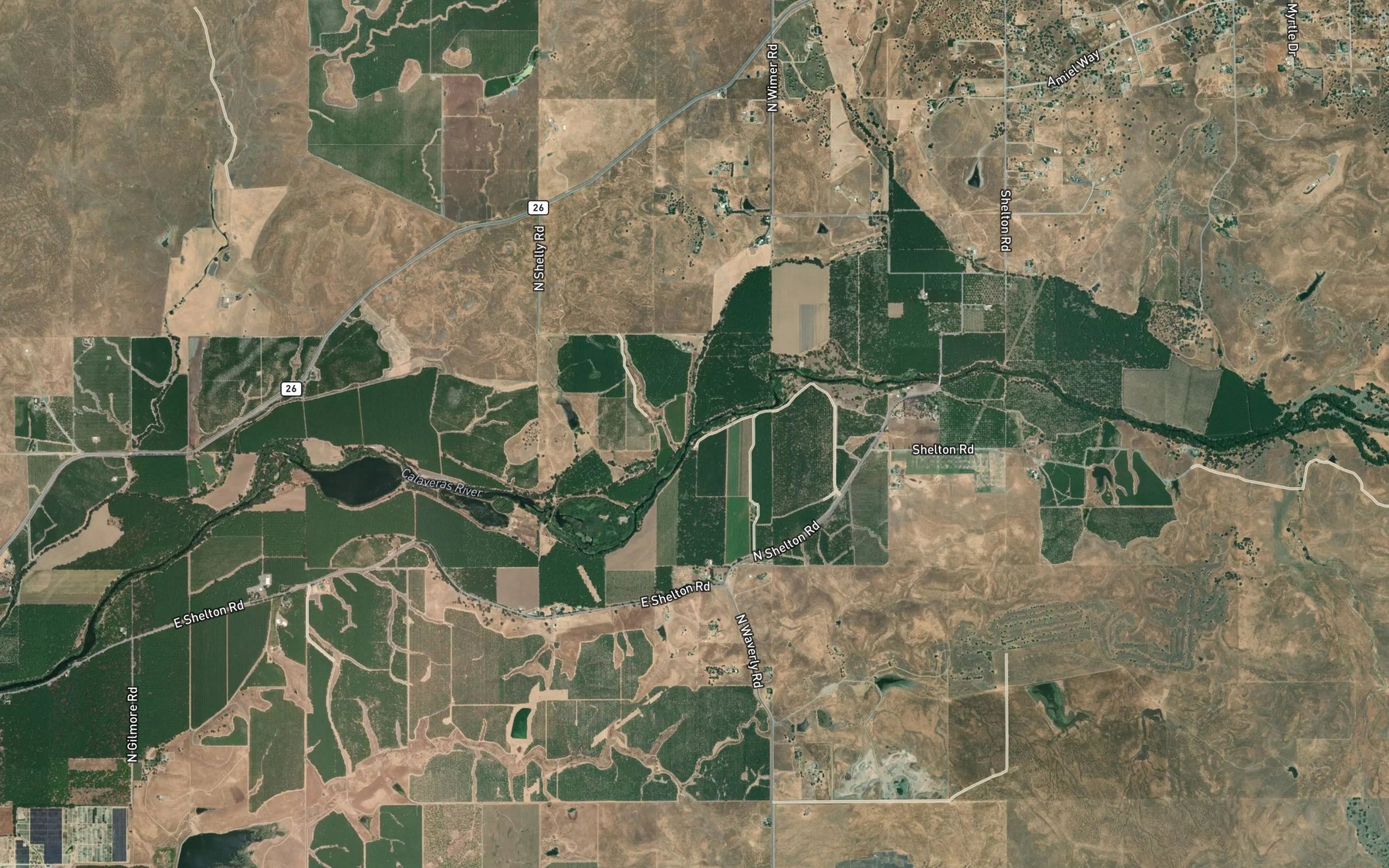 Satellite map of the Indian Creek
